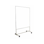 Moderationstafel, fahrbar - Stahl weiß, 195x120 cm HxB 